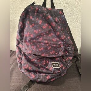 Vans off the wall floral dark backpack like new